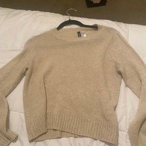 simple tan nude oatmeal crewneck basic Sweater